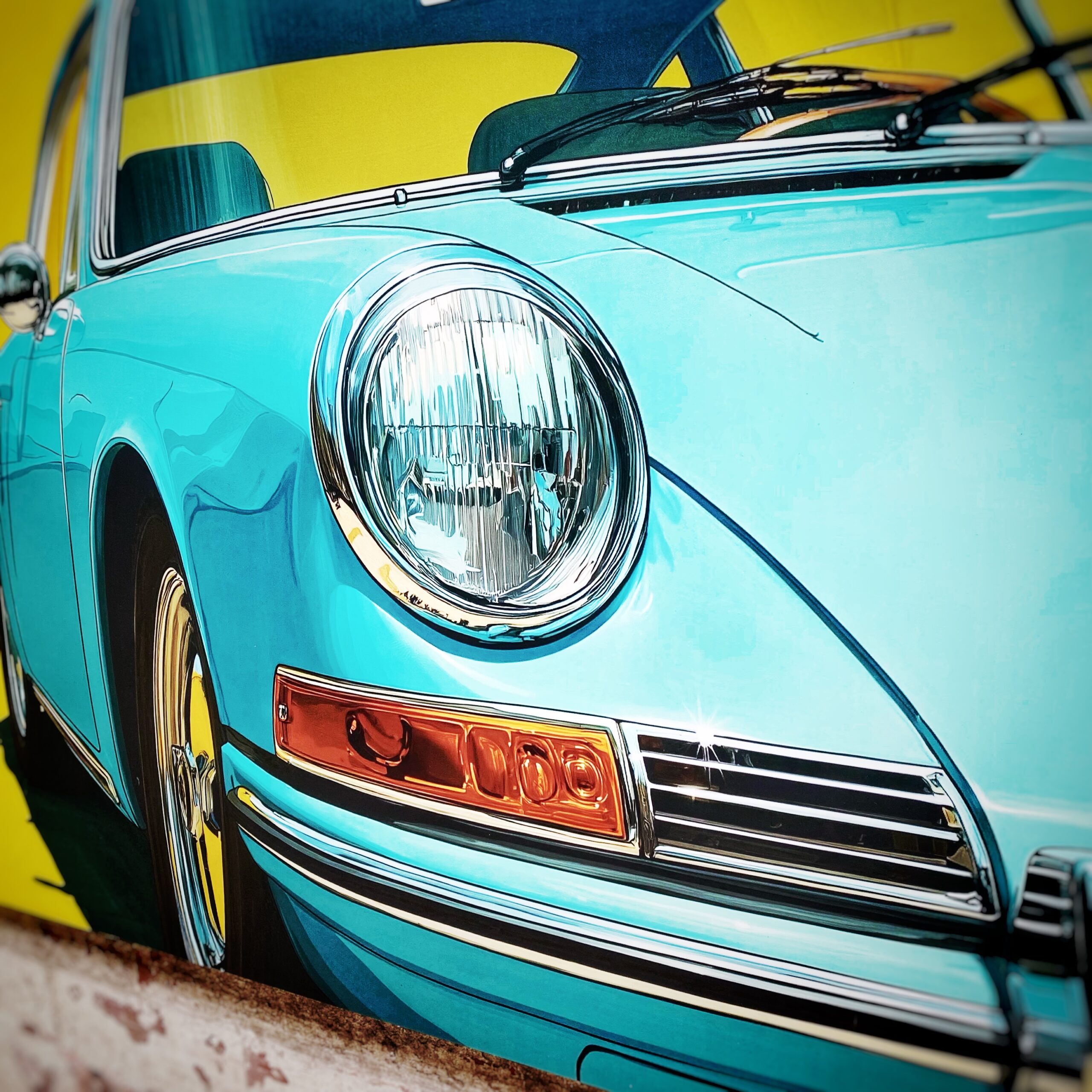 Porsche performance garage pop art wall sign 120x60 light close Porsche performance garage pop art wall sign 120x60 light close