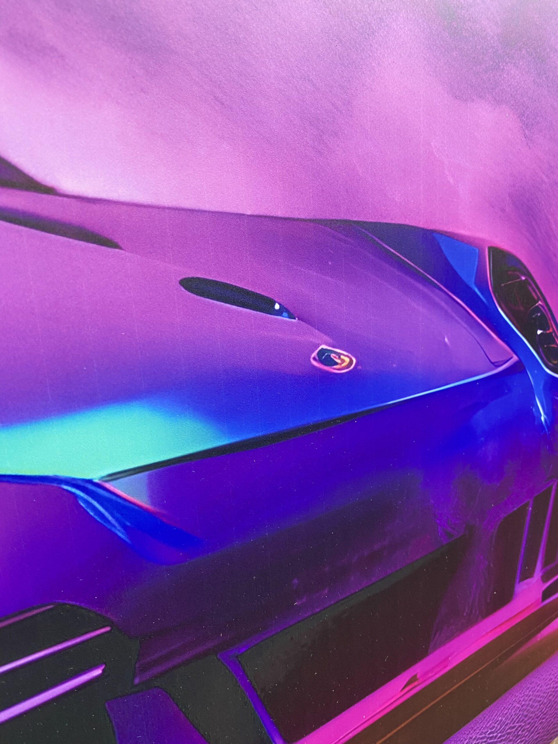 Porsche neon drift smoke wall art 120x60 garage sign close up front Porsche neon drift smoke wall art 120x60 garage sign close up front