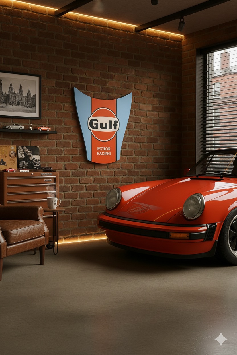 Porsche inspired Gulf racing bonnet wall decor Porsche inspired Gulf racing bonnet wall decor