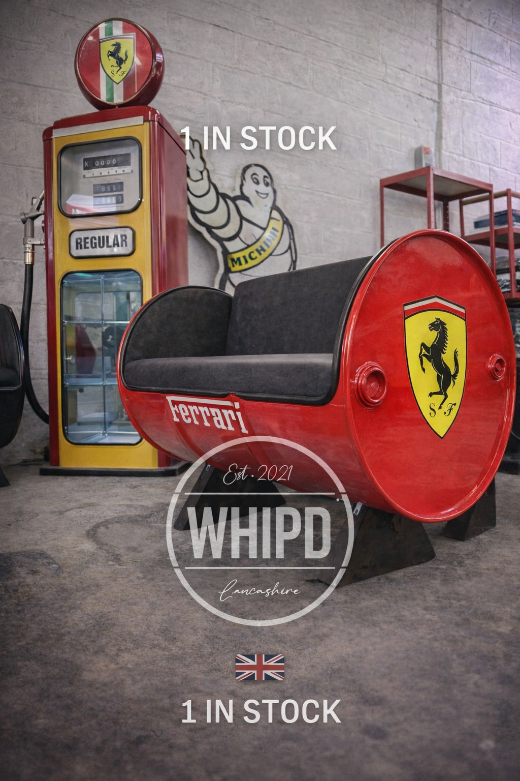 Ferrari Bench Red With Banner Whipd Made In The Uk