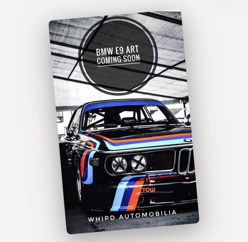 BMW E9 motorsport art print with classic racing livery - banner