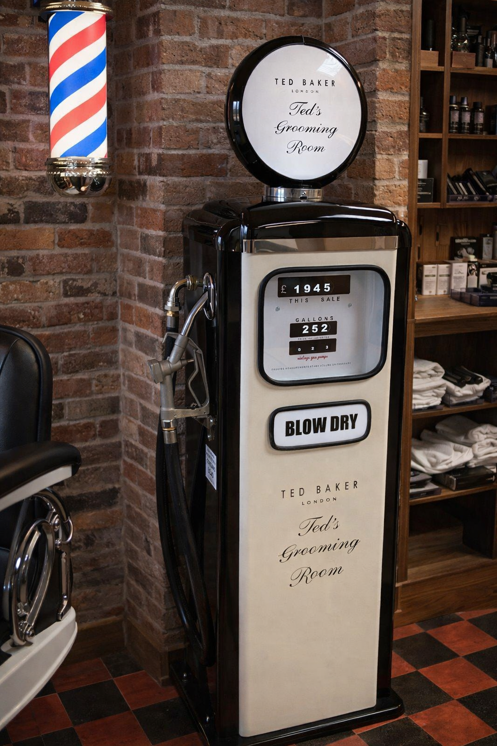Barber Shop Custom Made Petrol Pump Style Barber Shop Custom Made Petrol Pump Style