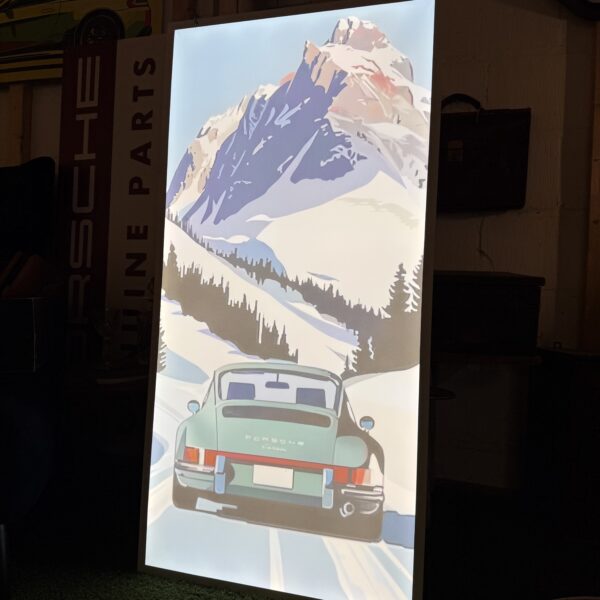 Porsche alpine LED wall art light garage decor